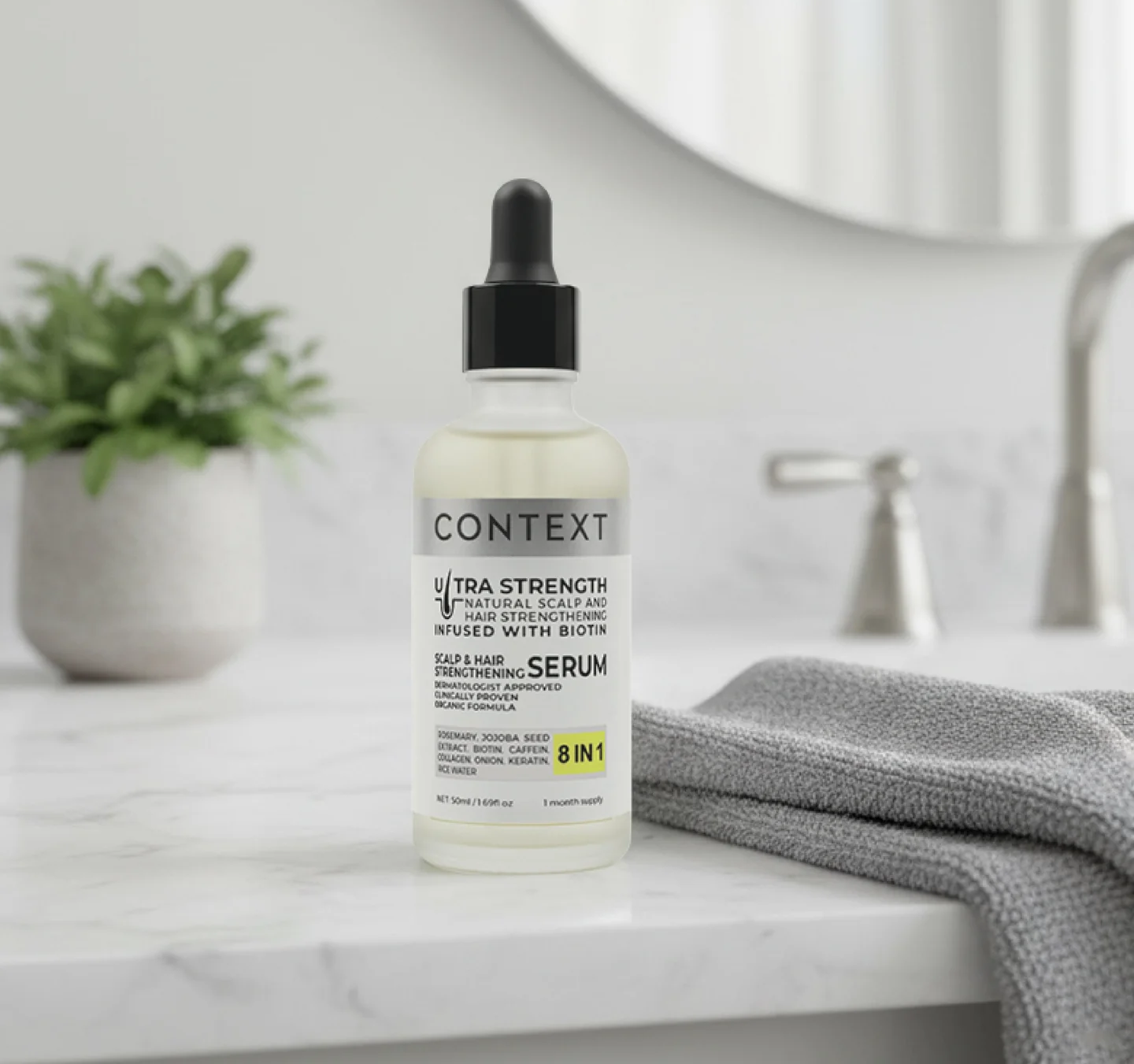 Context Skin 8 in 1 Ultra Strength Scalp & Hair Straightening Serum