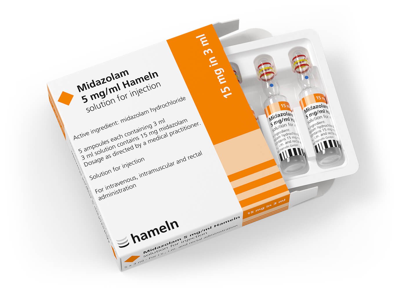Midazolam 15 mg/3 mL Ampoule