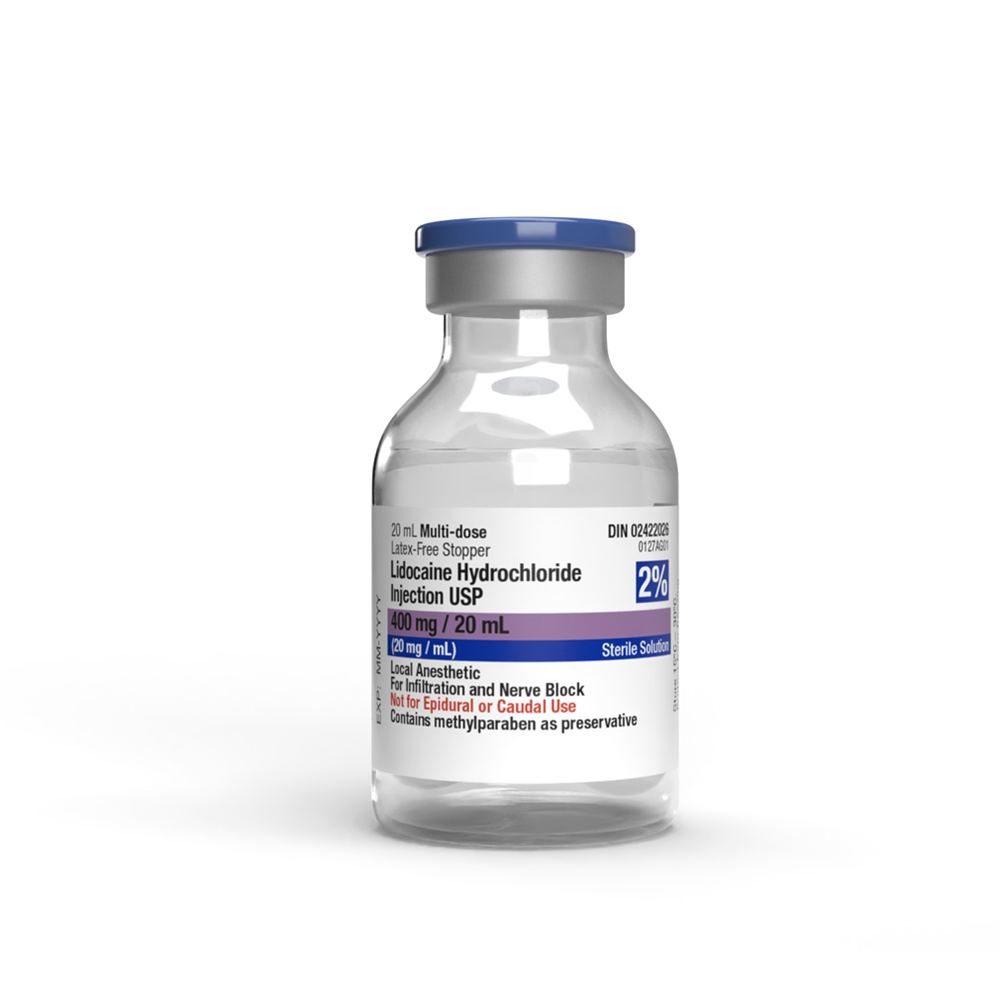 Lidocaine 2% (20 mg/mL) Vial 20 mL